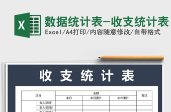 2021年數據統計表-收支統計表