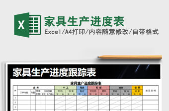 2022家具生產(chǎn)進(jìn)度表怎樣做表格