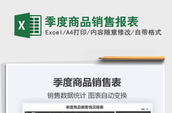 2021年季度商品銷售報表