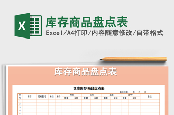2021年庫(kù)存商品盤(pán)點(diǎn)表