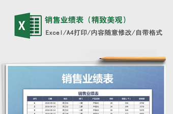 2021年銷(xiāo)售業(yè)績(jī)表（精致美觀）