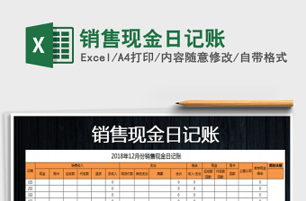 2021年銷售現(xiàn)金日記賬