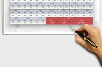 2021年財(cái)務(wù)收支月度全自動(dòng)統(tǒng)計(jì)表