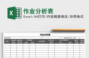 2021年作業(yè)分析表