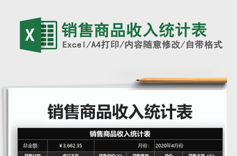 2021年銷售商品收入統(tǒng)計表
