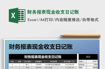 2022财务报表-日记账流水账明细账