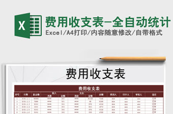 2021年費用收支表-全自動統(tǒng)計