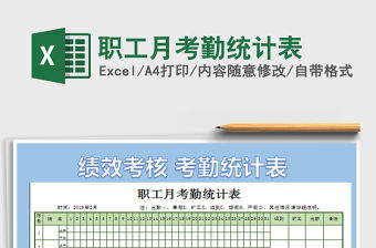 2021年職工月考勤統計表