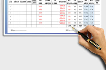 2021年收支入賬登記表