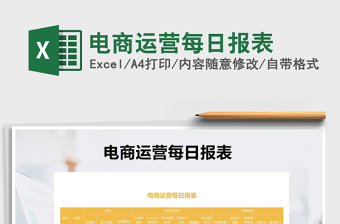 2021年電商運營每日報表