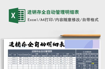2021年進(jìn)銷存全自動管理明細(xì)表免費下載