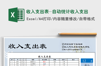 2021年收入支出表-自動(dòng)統(tǒng)計(jì)收入支出