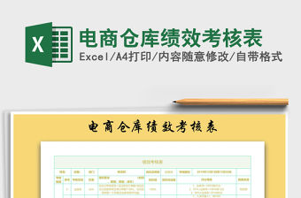 2021年電商倉庫績效考核表