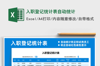 2021年入職登記統(tǒng)計表自動統(tǒng)計