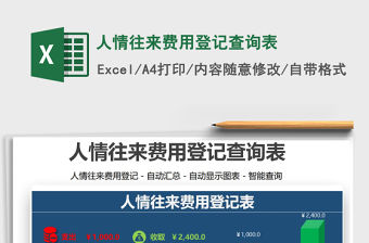 2021年人情往來費用登記查詢表
