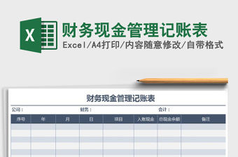2021年財務現金管理記賬表
