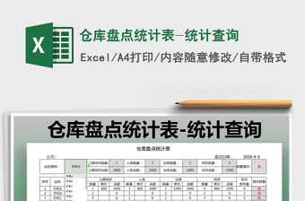 2021年倉(cāng)庫(kù)盤(pán)點(diǎn)統(tǒng)計(jì)表-統(tǒng)計(jì)查詢