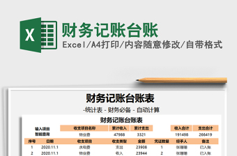 2021年財務(wù)記賬臺賬