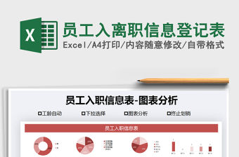 2021年員工入離職信息登記表