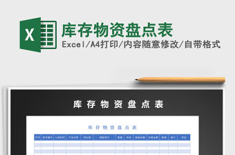 2021年庫存物資盤點表