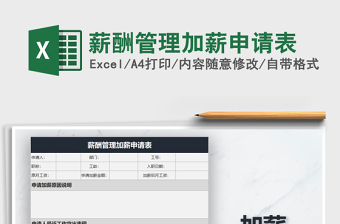 2021年薪酬管理加薪申請表