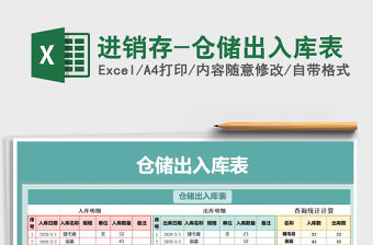 2021年進銷存-倉儲出入庫表