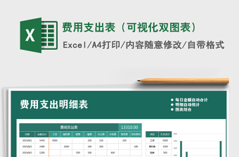2021年費(fèi)用支出表（可視化雙圖表）
