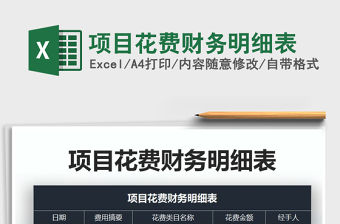 2021年項目花費財務明細表