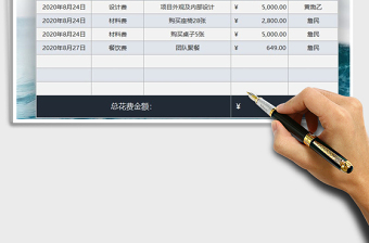 2021年項目花費財務明細表