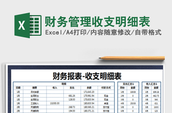 2021年財(cái)務(wù)管理收支明細(xì)表