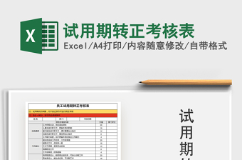 2021年試用期轉(zhuǎn)正考核表