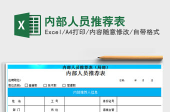 2021年內部人員推薦表