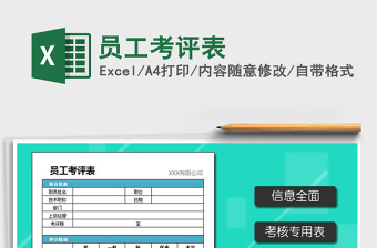 2022年度员工考评表模板