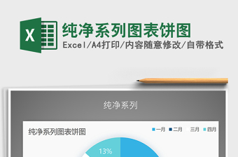 2021年純凈系列圖表餅圖