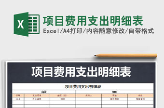 2021年項目費用支出明細表