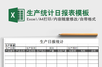 2021年生產(chǎn)統(tǒng)計(jì)日報(bào)表模板