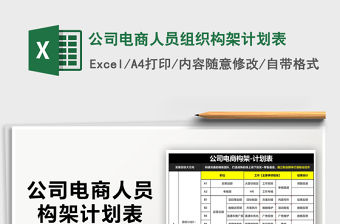 2021年公司電商人員組織構架計劃表免費下載