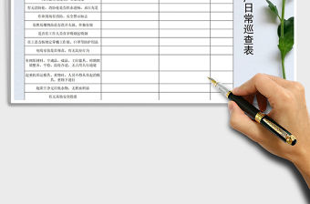 2021年安全生產(chǎn)日常巡查檢查表