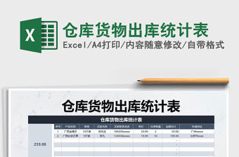 2021年倉庫貨物出庫統計表