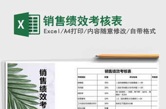 2021年銷售績效考核表