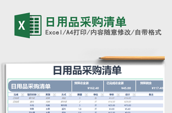 2022月度办公用品采购清单