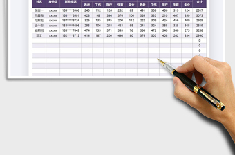 2021年员工社保代缴统计明细表