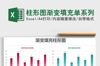 2021年柱形圖漸變填充單系列