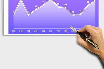 2021年漸變雙線組合圖表 折線圖面積圖