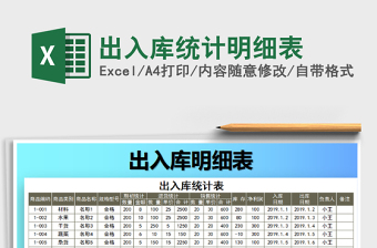 2021年出入庫(kù)統(tǒng)計(jì)明細(xì)表
