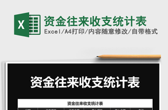 2021年資金往來收支統(tǒng)計表