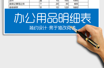 2021年辦公用品明細表2