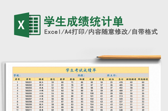 2021年學(xué)生成績(jī)統(tǒng)計(jì)單