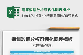2021年銷售數據分析可視化圖表模板免費下載