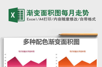 2021年漸變面積圖每月走勢